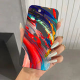 Watercolor Graffiti Love Heart Shockproof Soft Silicone Case For iPhone 15 14 13 series