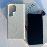 Wheat Straw White Dark Blue Matte Soft Case For Samsung S23 S22 S21 Ultra Plus