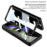 Ultra Thin Hard PC Matte Shockproof Case With Front Glass Film For Samsung Galaxy Z Fold 5