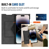 Flip Leather Magnetic Card Slot Kickstand Case With Touch Pen Slot For iPhone 15 14 13 series