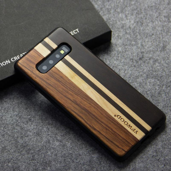 Shockproof Funda Natural Wooden Phone Case for Samsung Galaxy S10 S10 Plus S10e