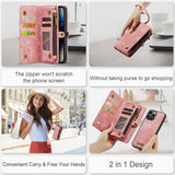 Wrist Band Wireless Charging Magnetic Flip Leather Case for iPhone 14 series