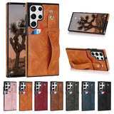 Wristband Leather Wallet Case for Samsung Galaxy S23 S22 S21 series