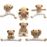 Cute 3D Yoga Bear Doll Rotatable Case Furry Back Cover For iPhone  iPhone 11 Pro Max X XR XS Max
