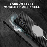 Ultra Thin Magsafe Magnetic Wireless Charging Carbon Fiber Case For Samsung Galaxy S23 Ultra Plus