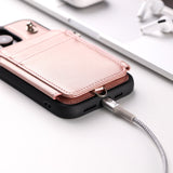 Zipper Leather Wallet Cards Slot Wallet Case for iPhone 15 14 13 12 series