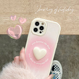 Cute Pink Heart Leather Case for IPhone 13 12 11 Pro Max