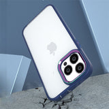 Acrylic Gradient Metal Lens Frame Case For iPhone 13 12 11 Pro Max