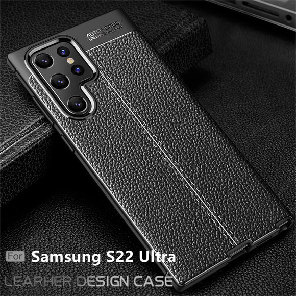 Shockproof TPU Leather Case For S22 Ultra Plus