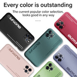Luxury Painted Colorful Cover Ultra thin Soft Liquid Silicone Phone Case For iPhone 12 Series