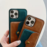 Luxury Wallet Strap Leather Case for iPhone 13 12 11 Pro Max Mini