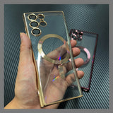 Magsafe Luxury Transparent Silicone Case for Samsung Galaxy S22 S21 Ultra Plus