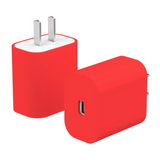 18W 20W Charger Simple Solid Color Silicone Protector Case For iPhone