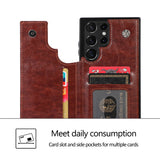 Flip Leather Wallet Case for Samsung Galaxy S22 Ultra Plus