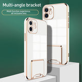Plating Bracket Soft Hidden Camere Protector Phone Case For iPhone 12 11 Series