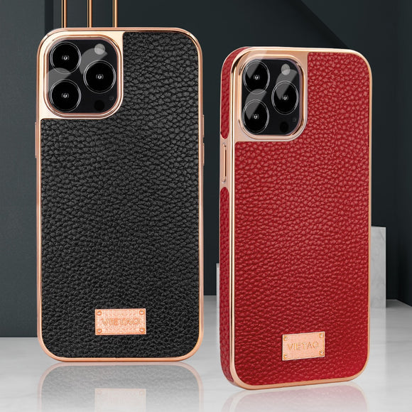 Luxury Business Lychee Pattern Leather Case For iphone 13 Series