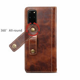 Retro Luxury Genuine Leather Wallet Case for Samsung Galaxy S20 Series