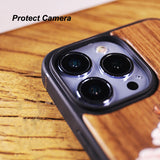Walnut Wood 3D Embossing Cases for iPhone 14 13 series