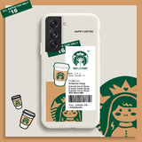 Stitch Coffee Silicone Phone Case For Samsung Galaxy S21 S20 Note 20 
Series