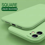 New Luxury Original Square Liquid Silicone Soft Case For iPhone 11 Series