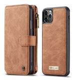 Luxury Retro Folded Leather Wallet Case For iPhone 12 Pro Max | iPhone 12 Pro | iPhone 12 Mini | iPhone 12