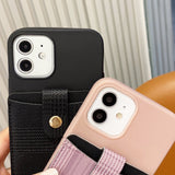 PU Leather Back Card Holder Case For iPhone 12& 11 Series