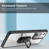 Military Grade Clear Crystal Cover + Car Mount Kickstand Case for Samsung Galaxy S21 Ultra 5G