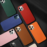 New Luxury Genuine Leather Phone Case for iPhone 13 12 Series