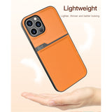 Fashion Splicing PU Leather Silicone Back Cover Phone Case for iPhone 12 & 11 Series