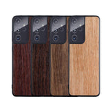 Soft TPU Bumper Wood Cover For Samsung S21 Ultra Plus