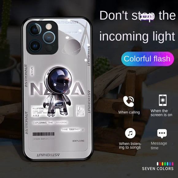 Astronaut Luminous Case for iPhone 13 12 11 Pro Max Mini