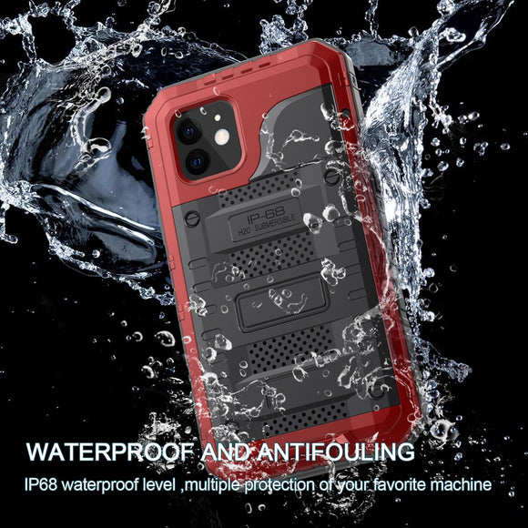 360 Heavy Duty Metal Armor IP68 Waterproof Shockproof Protection Cover for iPhone 13 12 11 series