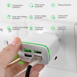 4 Ports 5V 2.1A Smart Travel USB Charger Adapter for iPhone Samsung