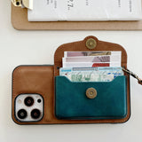 Luxury Wallet Strap Leather Case for iPhone 13 12 11 Pro Max Mini