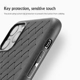 Leather TPU Weaving BV Grid Cover Breathable Mesh Case For iPhone 12 11 Series