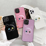 2021 Cartoon Cute Cat 3D Leather Case For iPhone 12 11 Series