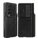 Flip Leather Slide Camera Case for Samsung Galaxy Z Fold 4