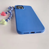 Soft Silicone Phone Case with Bohemian Acrylic Colorful Beaded Love Heart Lanyard For Iphone 12 11 XS Series