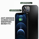 Luxury Business Shockproof Camera Lens Protection Matte Phone Case For iPhone 12 Series