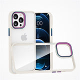 Acrylic Gradient Metal Lens Frame Case For iPhone 13 12 11 Pro Max