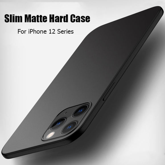 Simple Slim Matte Hard PC Back Cover For iPhone 12 Series