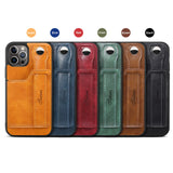 Leather Wallet Case Stand Feature with Wrist Strap for iPhone 13 12 Series