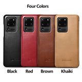 Genuine Leather Flip Heavy Duty Protection Phone Cover Case for Samsung Galaxy S20 Series