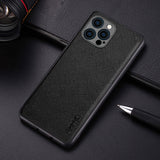 TPU Bumper Leather Texture Case For iPhone 13 12 11 Pro Max