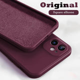 100WD Square Liquid Silicone Full Protector Case For iPhone 12 & 11 Pro Max