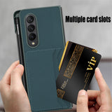 Card Slot Pen Holder Leather Case for Samsung Galaxy Z Fold 3