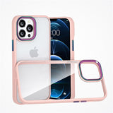 Acrylic Gradient Metal Lens Frame Case For iPhone 13 12 11 Pro Max