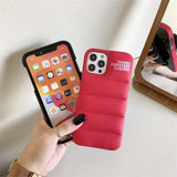 Fashion Brand Down Jacket Puffer Soft Silicone Case For iPhone 13 12 11 Series