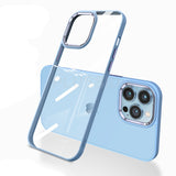 Luxury Metal Camera Ring Transparent HD Clear Case for iPhone 13 12 11 Series