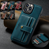 2 in 1 Detachable Card Pocket Luxury Leather Magnetic Case for iPhone 13 12 11 Series